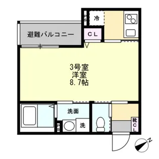 ベイルーム矢部リエート【2階】の間取り