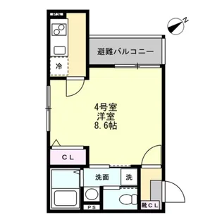 ベイルーム矢部リエート【2階】の間取り