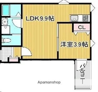 LA−CREA ZⅡ【3階】の間取り