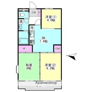 クリオス大和【3階】の間取り