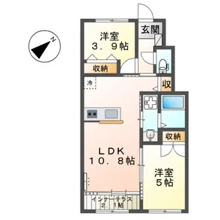 (仮称)藤沢打戻アパート【1階】の間取り
