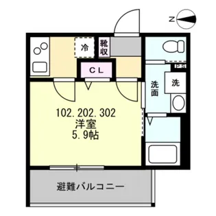 ベイルーム相模大塚【2階】の間取り