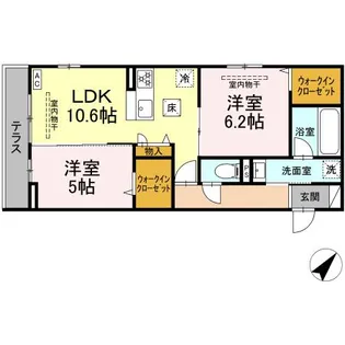 レヴリ広野【1階】の間取り