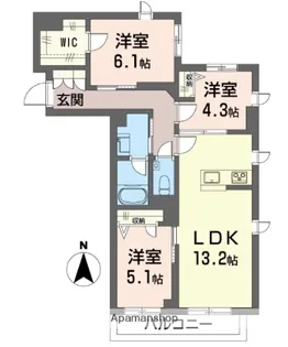 グランディール【2階】の間取り