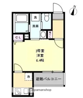 ベイルームスイート鶴見市場【2階】の間取り