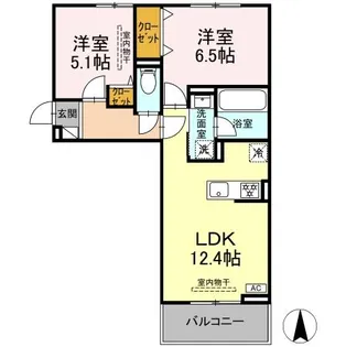 クレール林V【2階】の間取り