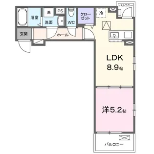 グラース【2階】の間取り
