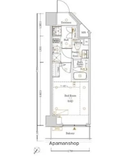 Log登戸station west【9階】の間取り