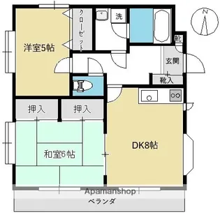 ヒルトップテラス百合ヶ丘【2階】の間取り