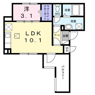 カーサ アヴァンツァーレ【1階】の間取り