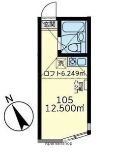 ユナイト白幡チョコミントパフェ【1階】の間取り