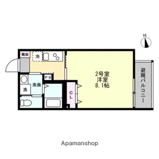 ベイルーム川崎小田栄FRAGANCIA【1階】の間取り