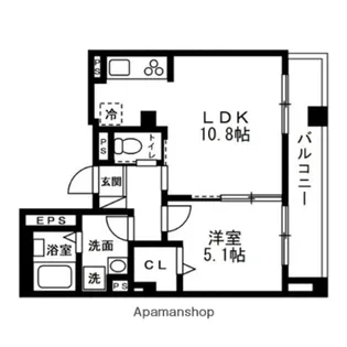 ディアコートあざみ野【4階】の間取り