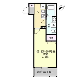ベイフォンテ辻堂【3階】の間取り