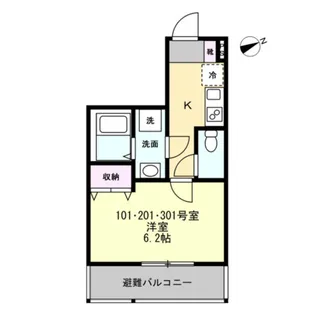 ベイフォンテ辻堂【2階】の間取り