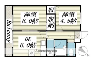 チェリーハイツ【3階】の間取り