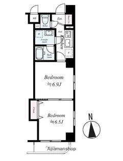 グリフィン横浜・デュオ【7階】の間取り