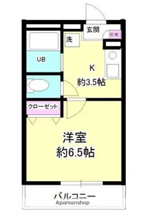 サザンフロント横浜伊勢町【1階】の間取り