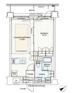 カスタリア鶴見【1階】の間取り
