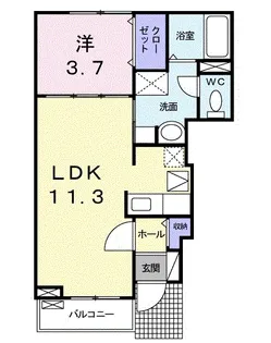 ハナブサ【1階】の間取り
