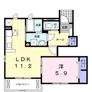 メゾンド御所見 Ⅰ【1階】の間取り