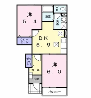 アヴニール【1階】の間取り