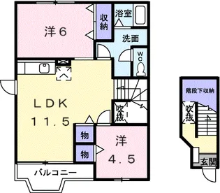 クレール米山【2階】の間取り