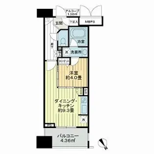 ライオンズステージ関内メダリオン【4階】の間取り