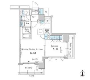 パークアクシス蒲田ステーションゲート【12階】の間取り