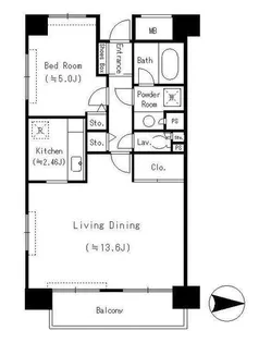 フレスコ川崎【11階】の間取り