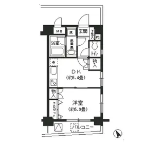BAY・WEST【4階】の間取り