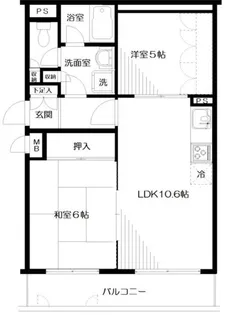 アーバン杉田【1階】の間取り
