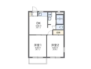 レオパレスANNEX新川崎【2階】の間取り