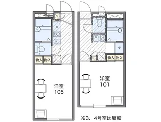 レオパレス戸塚吉田町【1階】の間取り