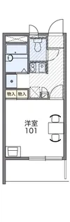 レオパレスアルファヒルズ【3階】の間取り