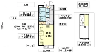 レオパレスラピス城南【1階】の間取り