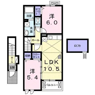 ソレアード ミキB【2階】の間取り