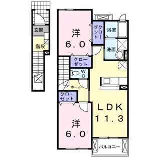 レイ・メゾン【2階】の間取り
