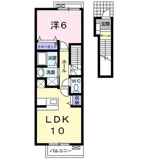 グリーンヒルズ大澤E【2階】の間取り