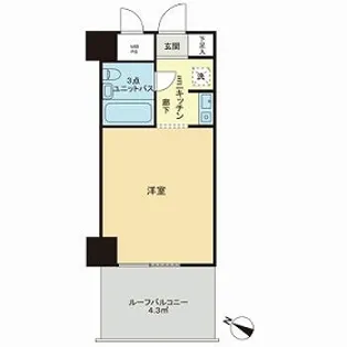 ライオンズマンション横浜長者町南【2階】の間取り