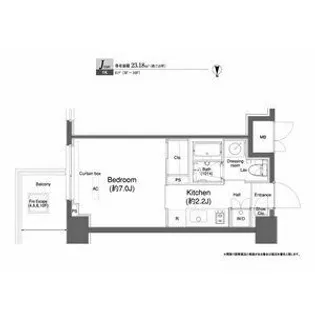 プラウドフラット横浜【3階】の間取り