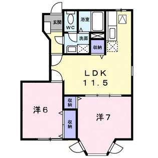 モンラルジュ8番館【1階】の間取り