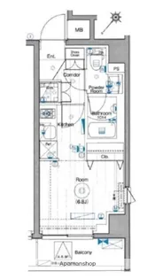 メイクスデザイン横浜蒔田【4階】の間取り