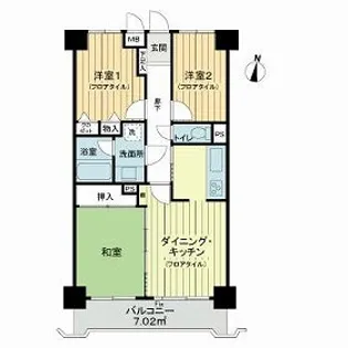 ライオンズマンション日吉南【5階】の間取り
