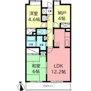 グランドゥール厚木【106号室】の間取り