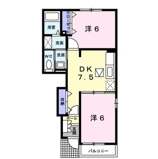 サニーレジデンス【1階】の間取り