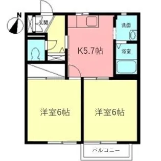 シティーメゾンふるきⅢ【201号室】の間取り