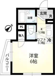 ロイヤルハイツ鶴見【2階】の間取り