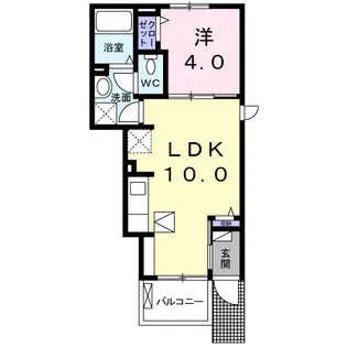 リバージュ海西Ⅰ【1階】の間取り