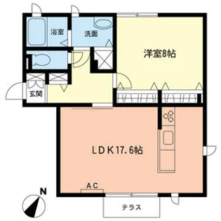 ハイツプラムウッズⅡ【1階】の間取り